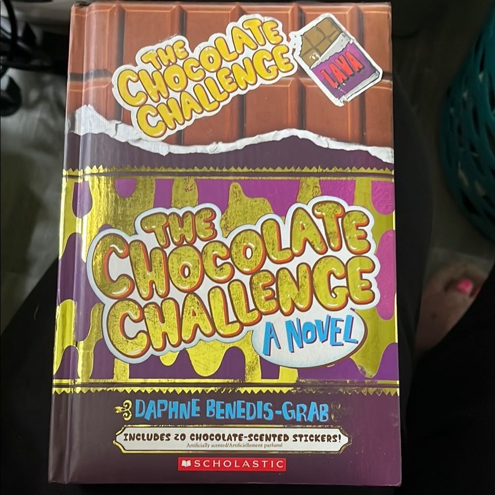 Scholastic The Chocolate Challenge Book with Purple and Yellow Cover
